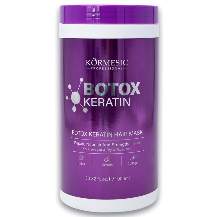 Masca de par cu Botox si Keratina – Kormesic Professional (1000 ml)