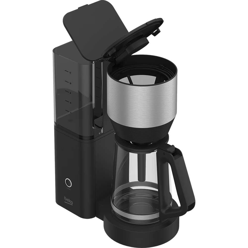 Cafetiere Beko, CFM7353I, 1000W, 1,25L, sticla, functie DripStop, argintie