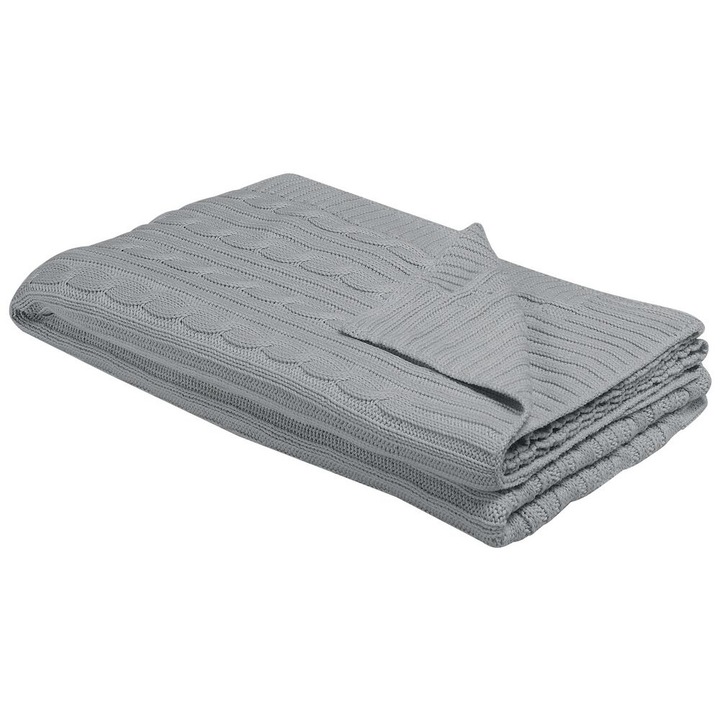 Patura Anamur Bumbac 110 x 180 cm Gri deschis