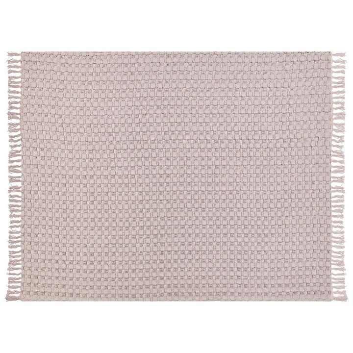 Ágytakaró Bere Pamut 150 x 200 cm Pasztellrózsaszín