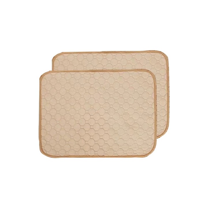 Set de 2 covorase de antrenament Ronyes, absorbante, antiderapante, maro, 50x40 cm