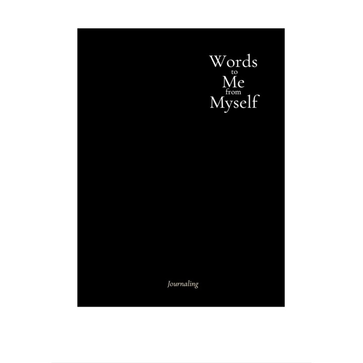 Jurnal Words to me from myself, notebook, 240x170, negru