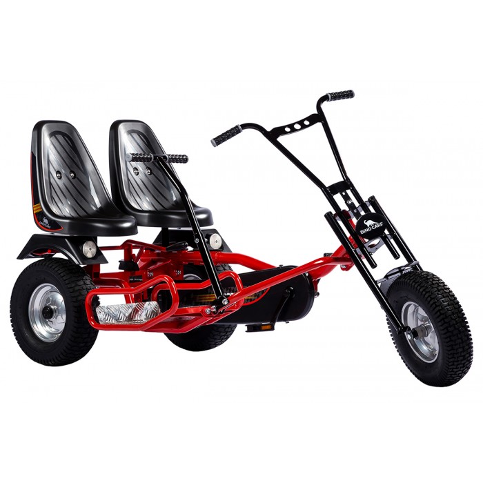 Kart cu pedale Dinocars 2Rider ZF rosu/negru - eMAG.ro