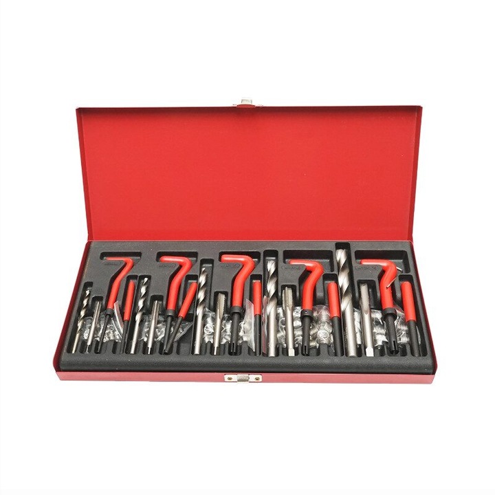 131 darabos menetjavító készlet M5, M6, M8, M10, M12, BK78612