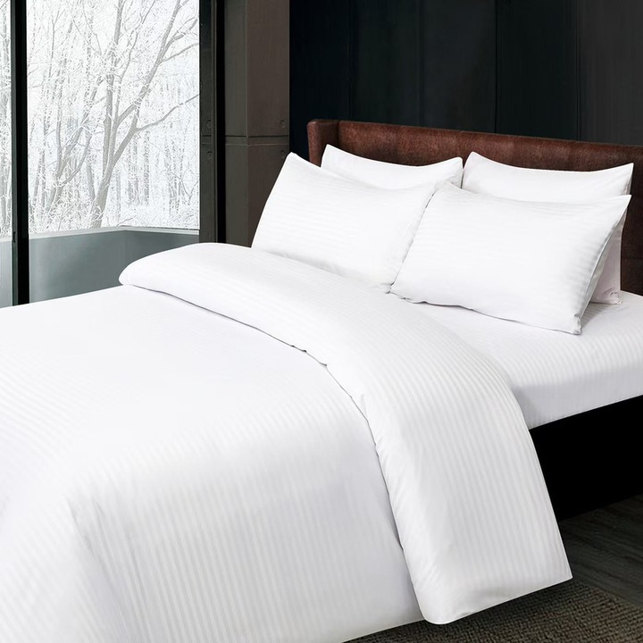 Nonsuch ágyneműgarnitúra, 3 darabos, pamut, fehér, 1 személyes