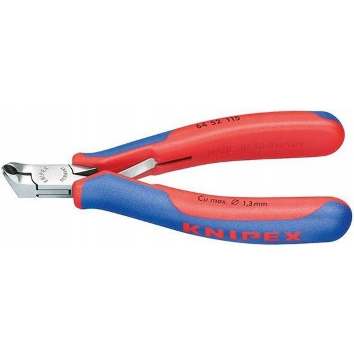Clesti de taiat pentru electronica Knipex 115mm, otel de calitate, manere din plastic, 56 HRC