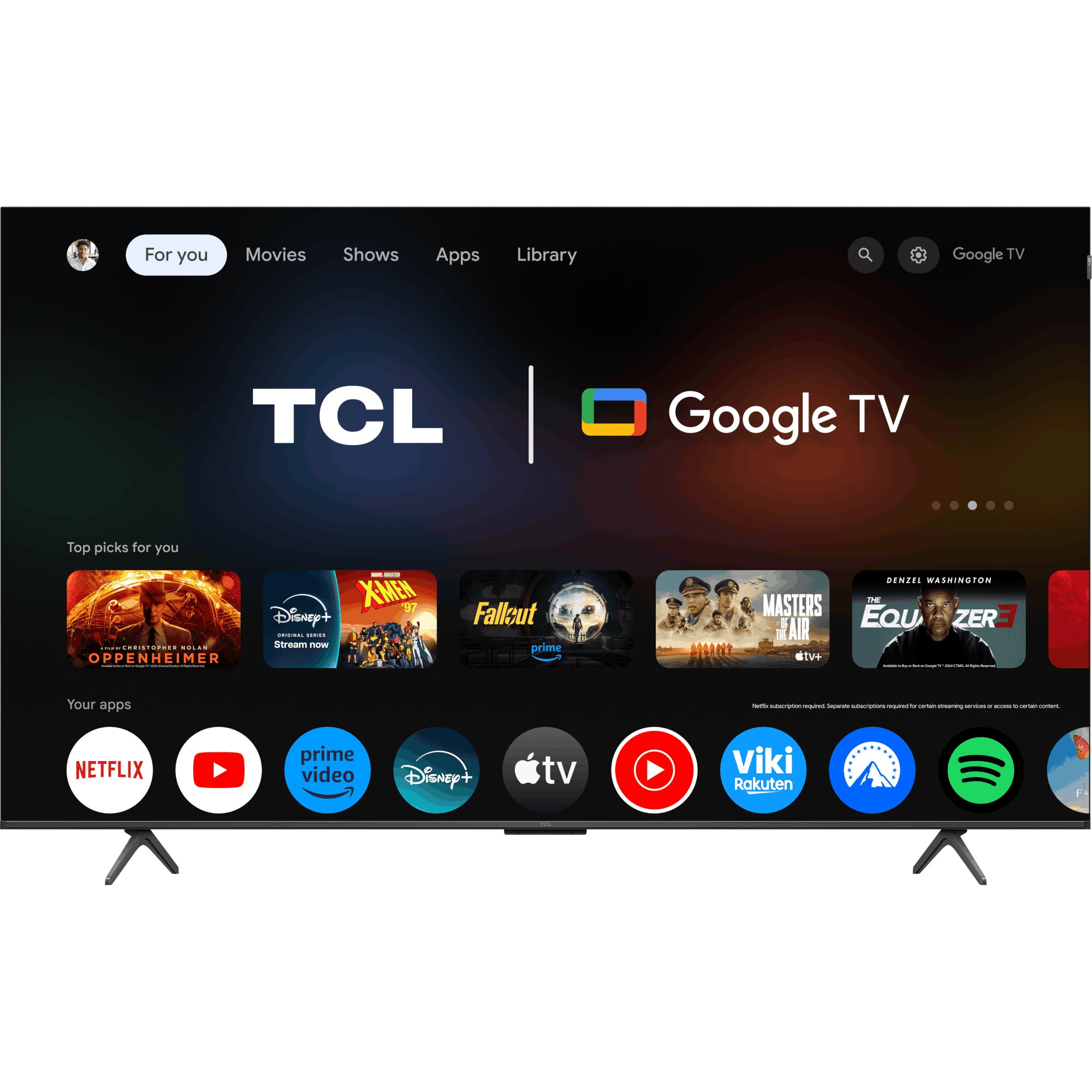 Televizor Smart QLED TCL 55T8C, 139 cm, Ultra HD 4K, 100 Hz, smart Google TV, Clasa F