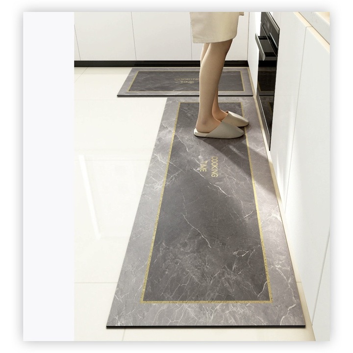 Szőnyeg szett, kovaföld szőnyeg, 50x80cm + 50x120cm, nedvszívó, csúszásgátló, többszínű