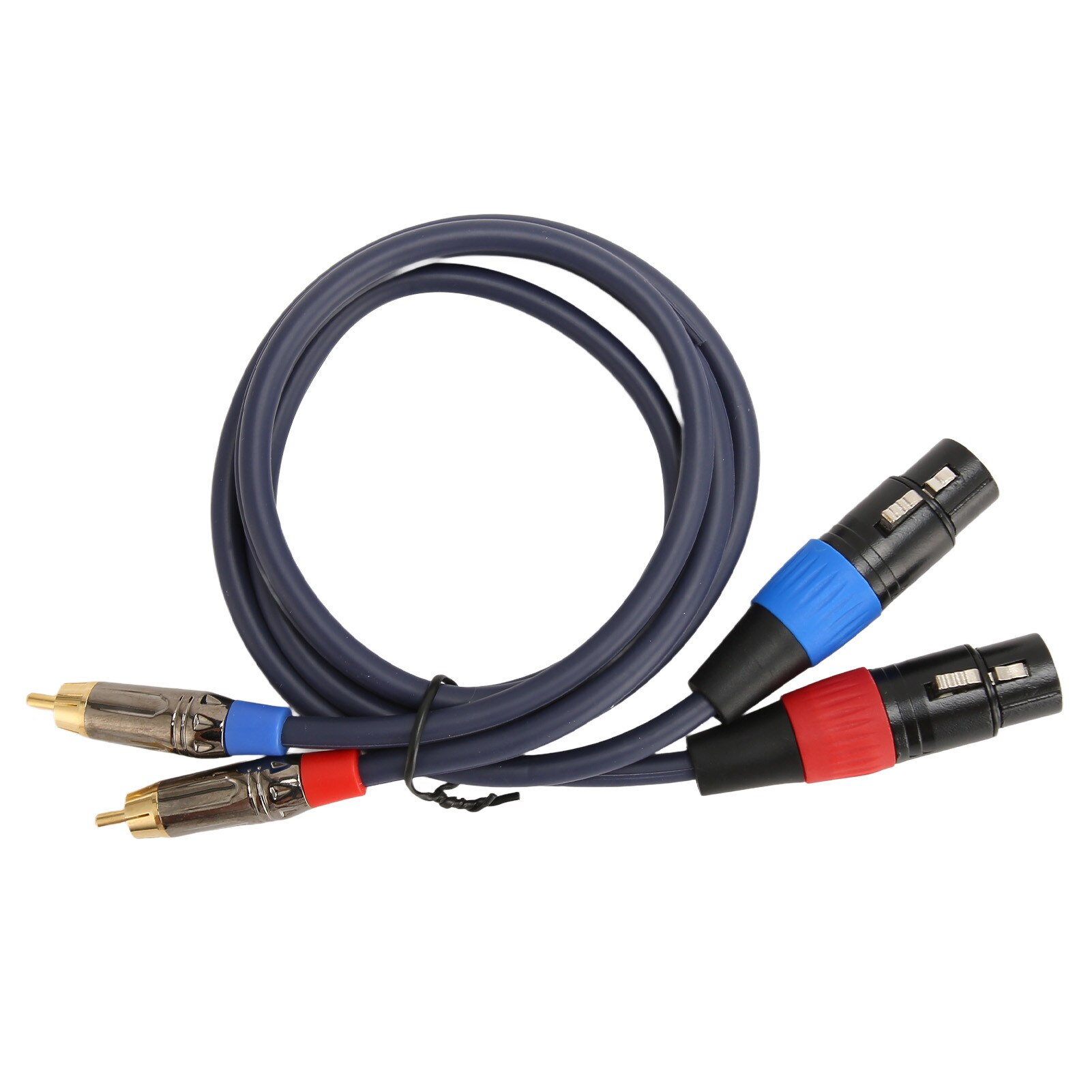Cablu Dual XLR la RCA, 2 XLR mama la 2 RCA tata, 24K Conectori