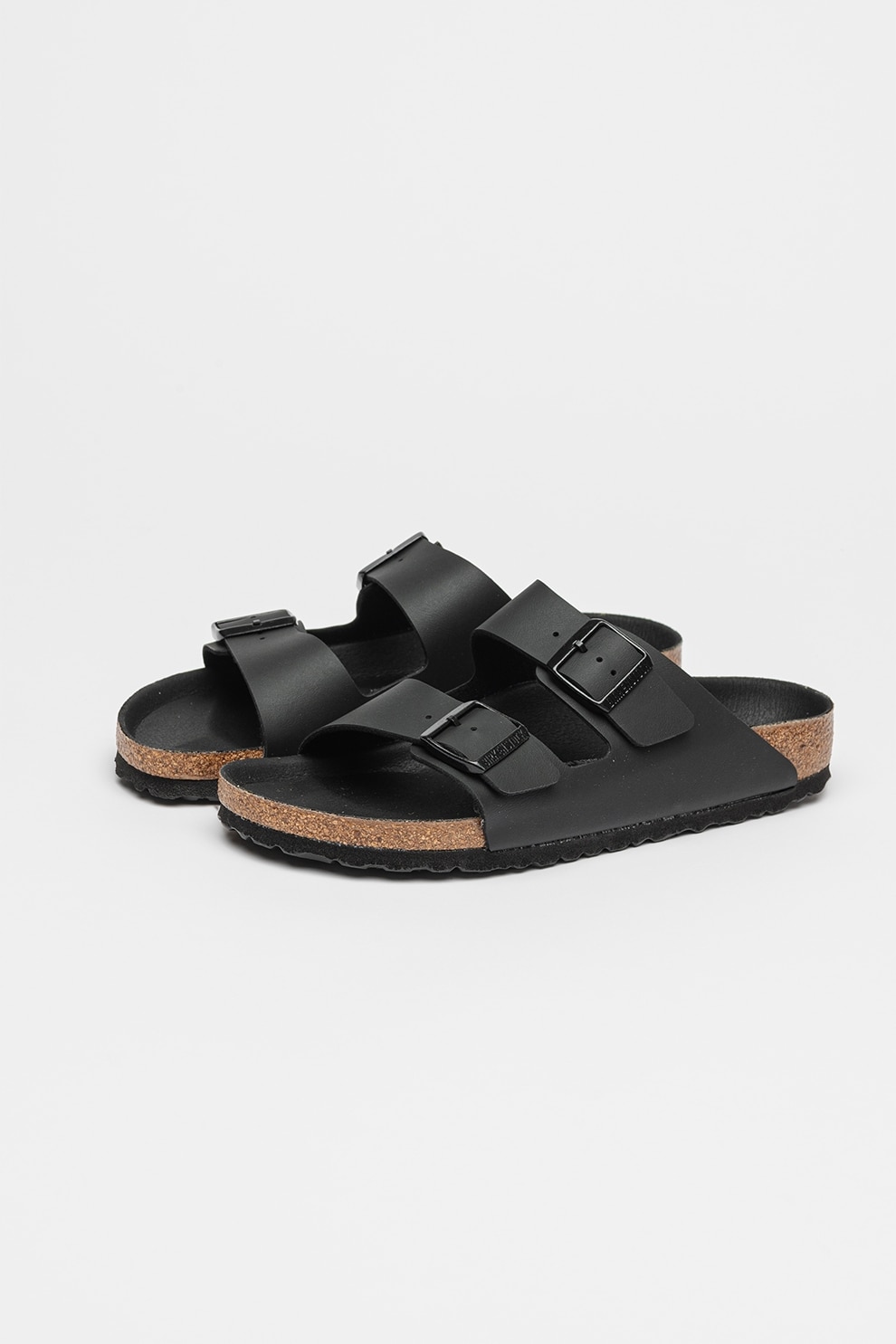 Birkenstock, Papuci de piele Arizona, Negru, 40 - eMAG.ro