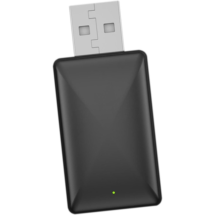 Vezeték nélküli autós adapter 2 az 1-ben, automatikus vezetékes csatlakozás az intelligens adapterhez, fekete