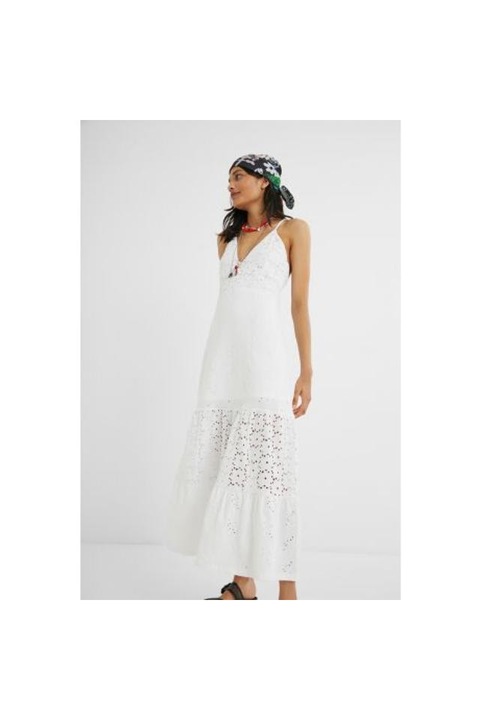 Rochie Desigual 21WWVKX0, Alb, XS