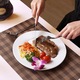 Set tacamuri din otel inoxidabil 18/0, HUANLONG, manere rotunde, argintii, pentru cina de familie, 24 piese set
