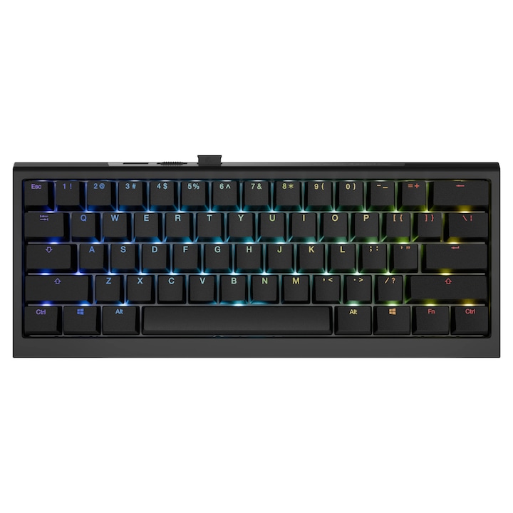 Клавиатура Ducky професионална геймърска механична клавиатура Professional Gaming Mechanical Keyboard One X Mini Wireless Black - Ducky AI Switches [Linear], Bluetooth DKON2461AST3-DAUSPDOECL1AS1