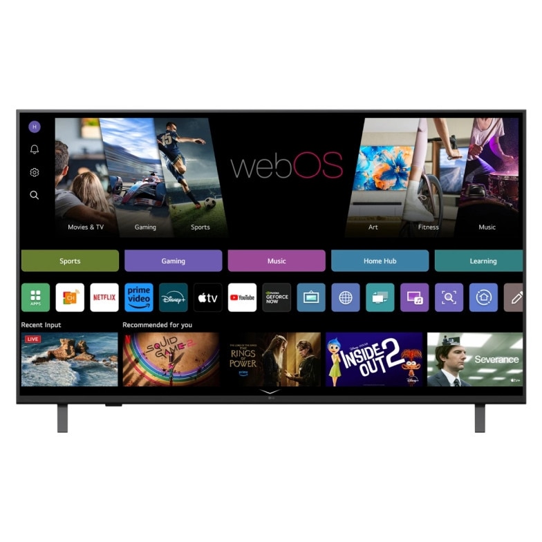 Televizor LG 50UA75003LA, televizor UltraHD 4K de 50", 4K (3840x2160), DVB-T2/C/S2, webOS 25 Smart, ThinQ AI, procesor Alpha 7 AI, WiFi, HDR10 pro, HLG, ALLM/HGiG, upscaling 4K, AI Sound pro, vizualizare multipla