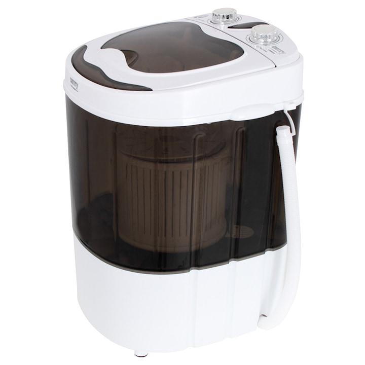 Masina de Spalat Rufe Portabila Semiautomata Camry, Capacitate de Incarcare de 3Kg si Putere de 580W cu Program Scurt de Spalare si Consum Redus