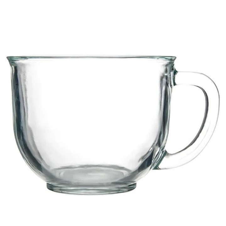 Cească din Sticlă Transparentă 480ml, Diametru 11cm x Înălțime 9cm