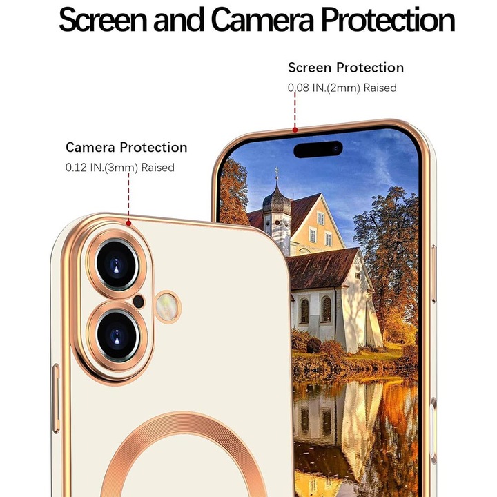 Husa BestCase® Luxury MagSafe, Compatibila Samsung Galaxy A55, BMW M Power, Ultra-Soft, Margini metalizate, 1946046 MC Gold 1752