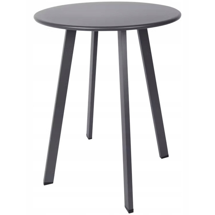 Масичка за кафе, Кръгла, Сгъваема, Метална, Лофт стил, 40 x 49 см, Тъмнозелена