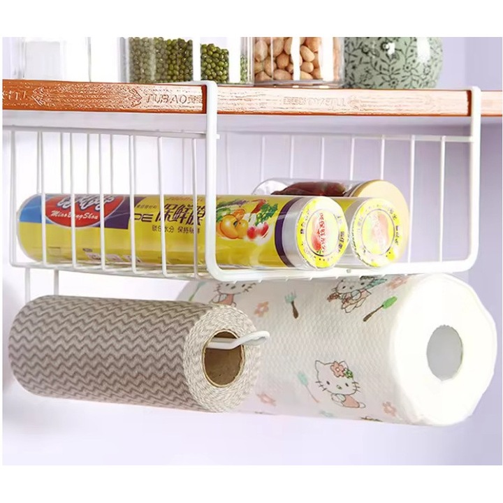 Etajera Metalica pentru Depozitare sub Raft, 28 x 25 cm, Alb