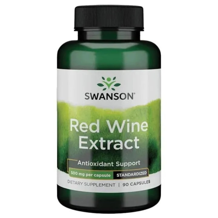 Extract de vin rosu 500 mg, Swanson, 90 capsule, 30% polifenoli