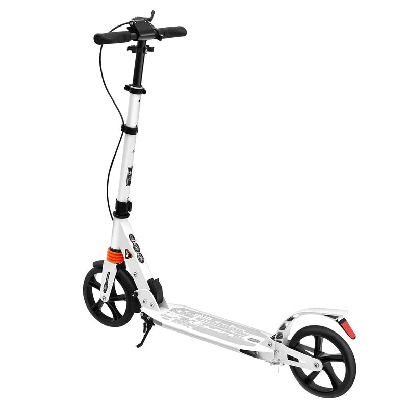 Trotineta pliabila, roti din poliuretan, capacitate 100kg, alb