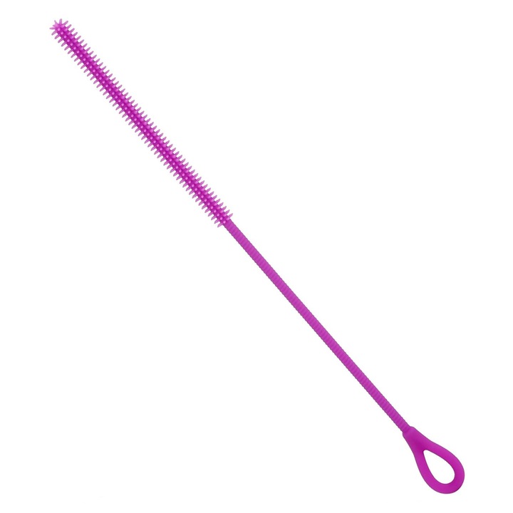 Perie de curatare pentru paie, Silicon/Inox, Violet