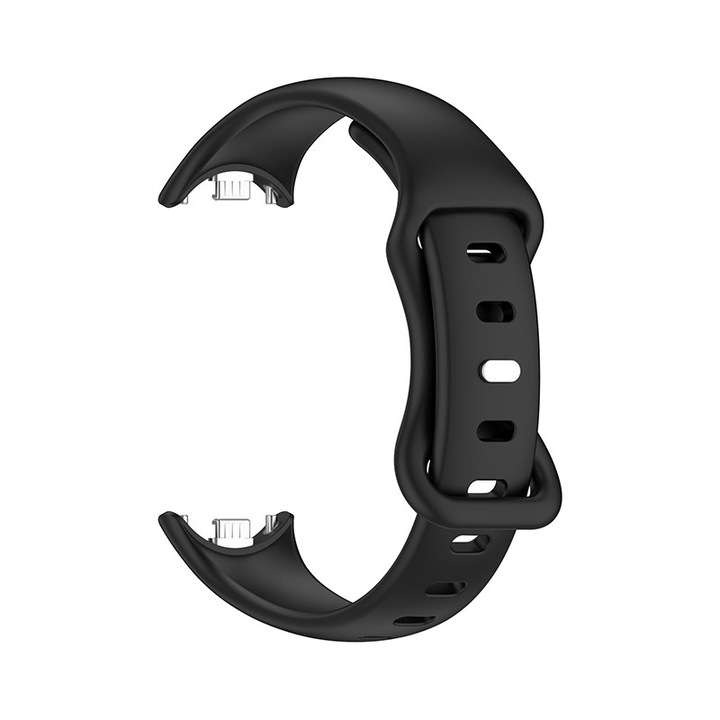 Szilikon karkötő Xiaomi Mi Band 8 és 9 készülékekhez, fekete