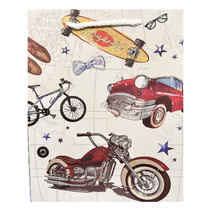 Punga cadou, Auto - moto, 23X18X10 cm