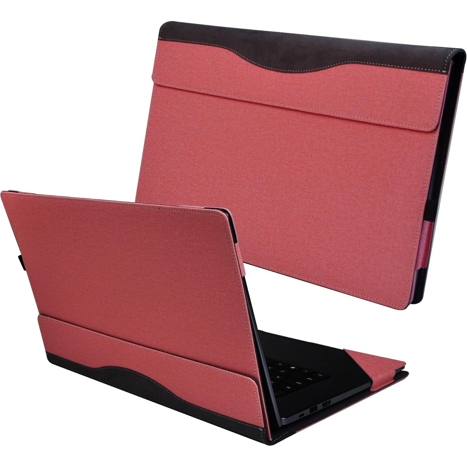 Husa tableta 16 inch, roz, din PU pentru Lenovo Yoga 7 si Slim 7 Pro, design 2 in 1, rezistenta la zgarieturi