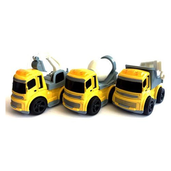 MK Toys 5187396 Lendkerekes építőipari munkagépek többféle változatban 1db