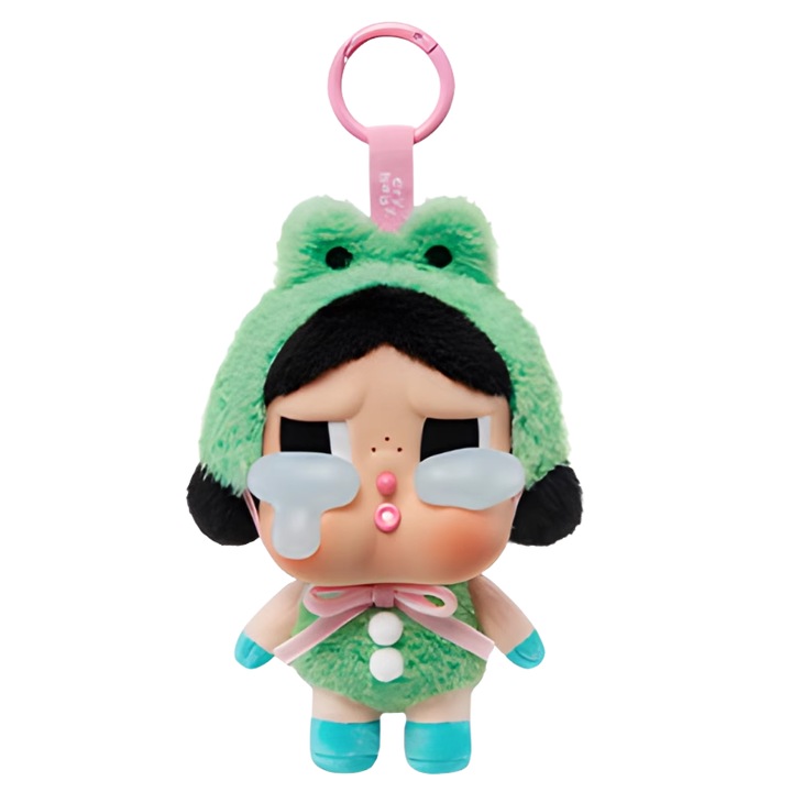 POPMART CRYBABY plüssjáték, 15cm, Zöld