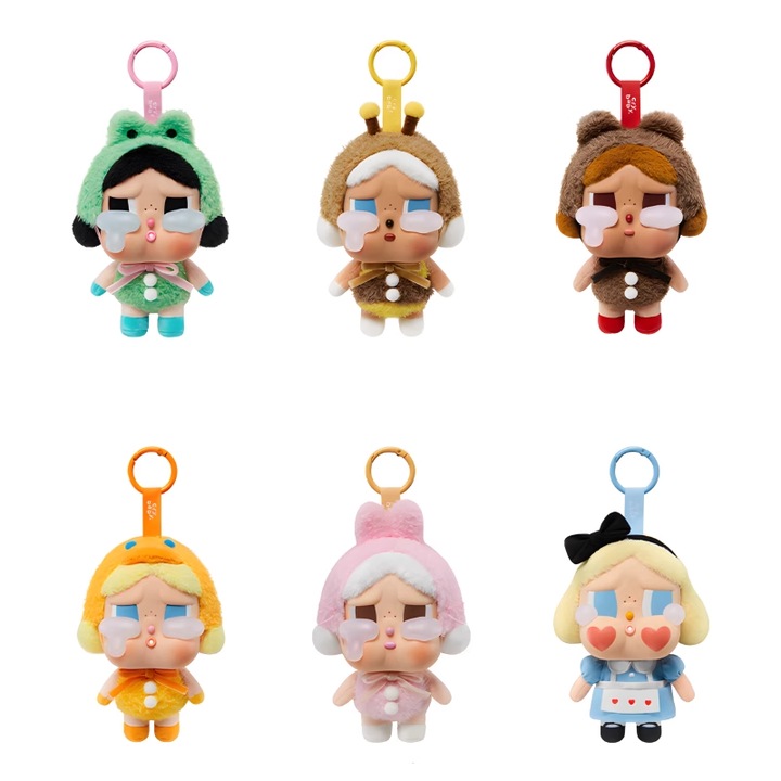 POPMART CRYBABY plüssjáték, 15cm, 6db