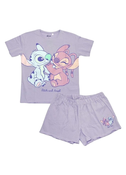 Pijama maneca scurta adulti Lilo & Stitch Best Team 30063, Mov