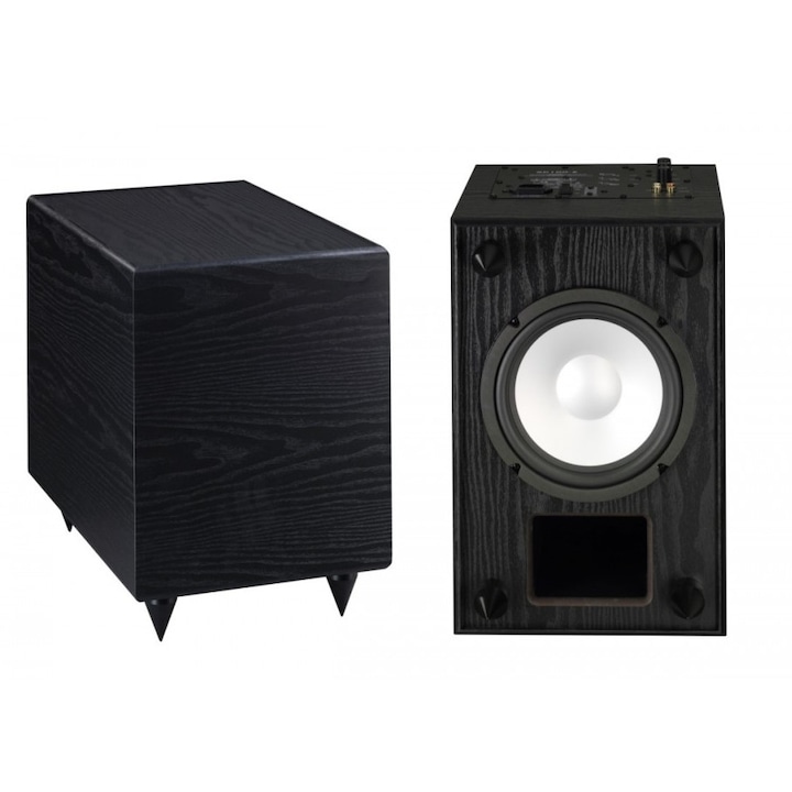 Subwoofer activ TANGO 94, 20 cm, 100 dB, negru, pentru sistem home cinema si stereo