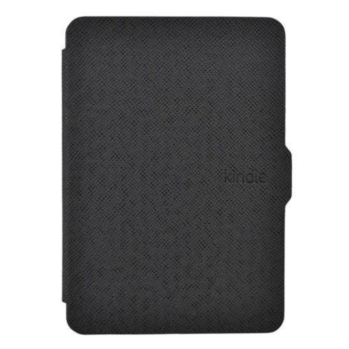 Etui Book Cover set pentru Kindle Paperwhite 1/2/3, protectie eficienta, inchidere magnetica, negru