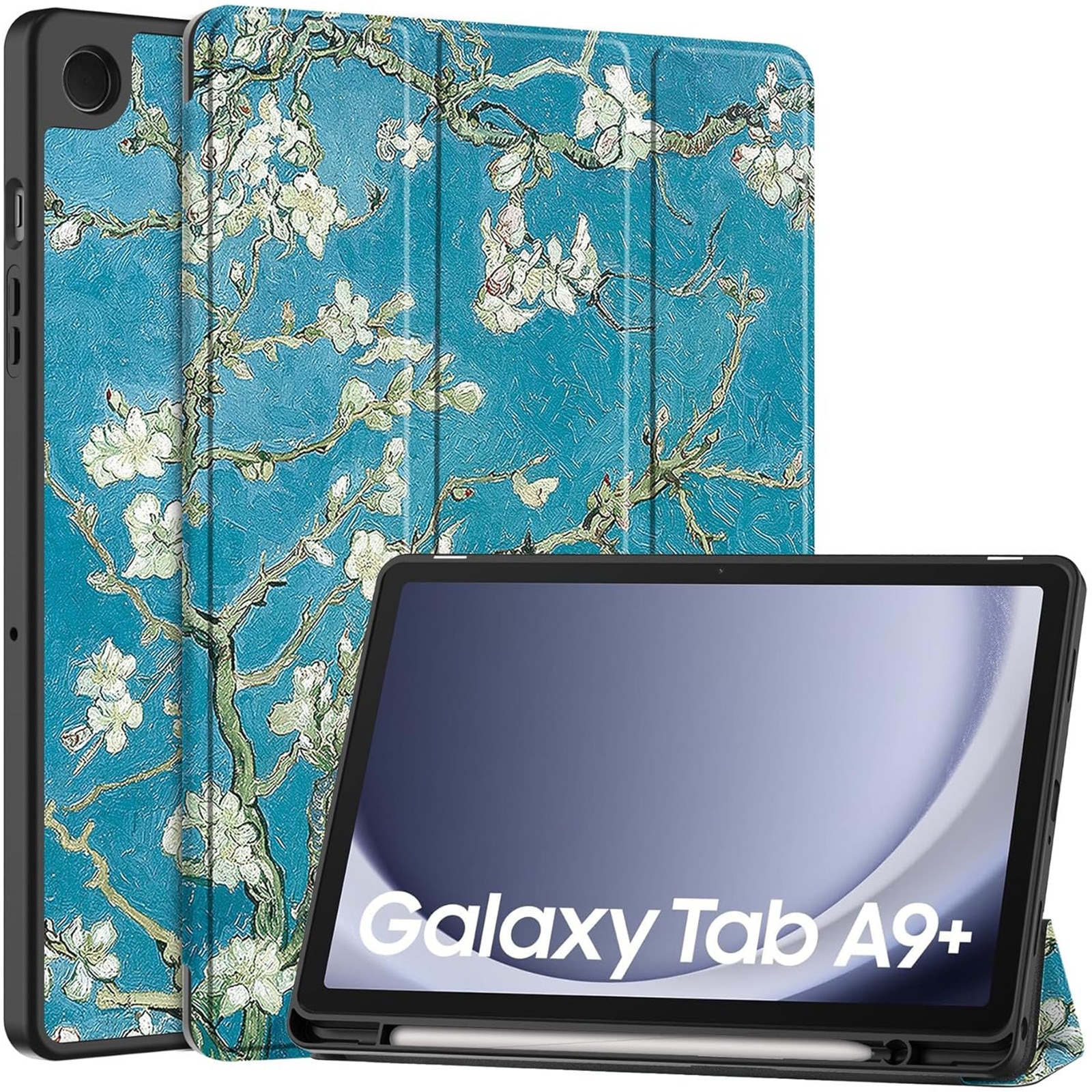 Husa protectie tableta, AYSTOAYS®, Compatibila cu Samsung Galaxy Tab A9 Plus 11", Verde inchis