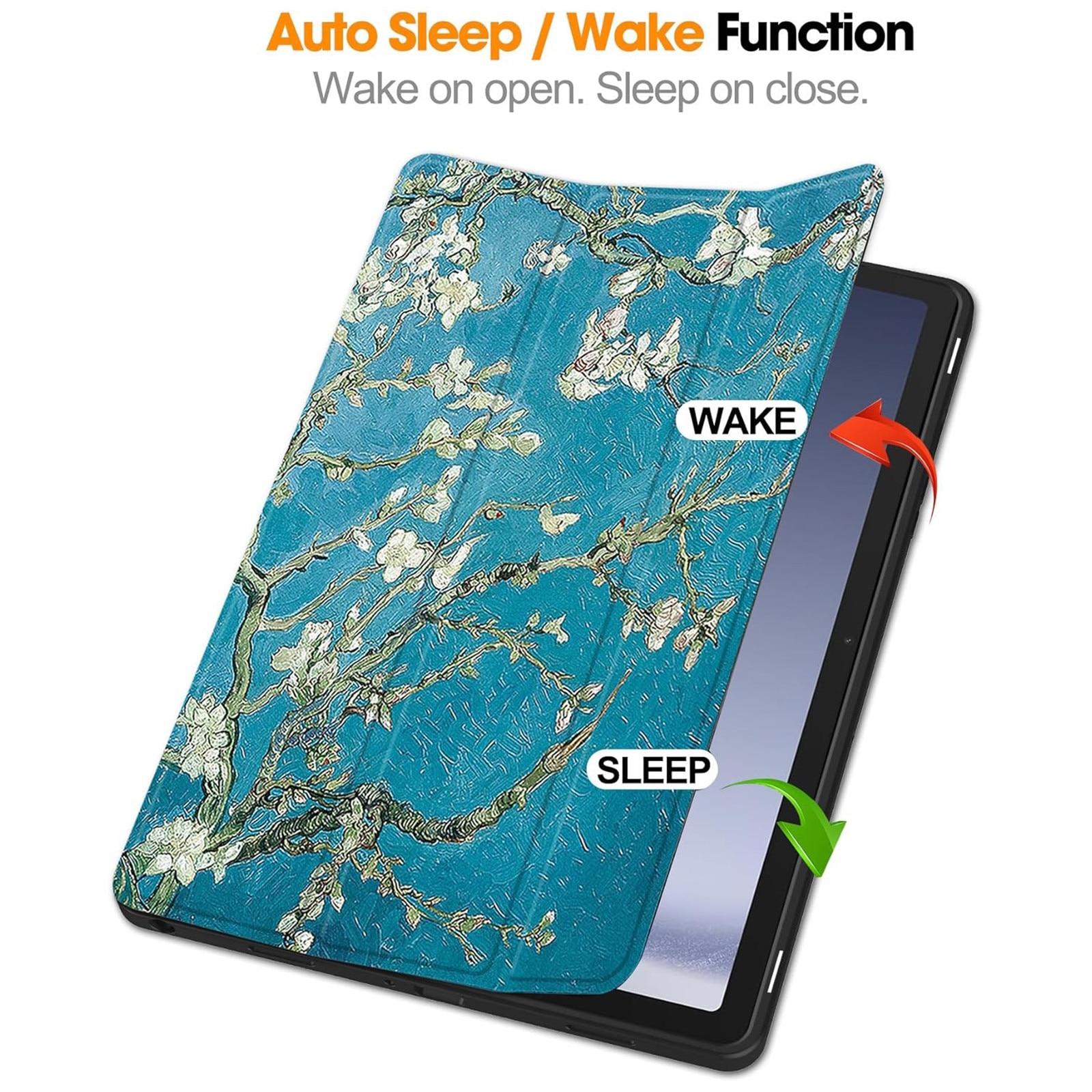 Husa protectie tableta, AYSTOAYS®, Compatibila cu Samsung Galaxy Tab A9 Plus 11", Verde inchis