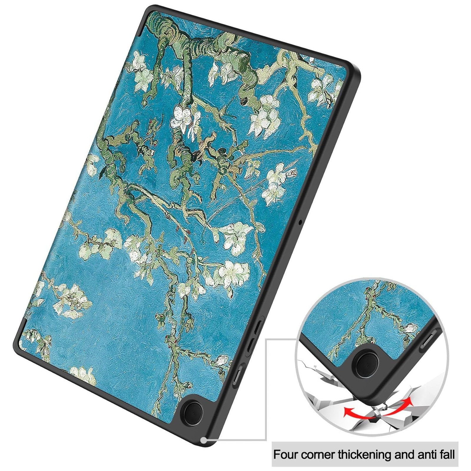 Husa protectie tableta, AYSTOAYS®, Compatibila cu Samsung Galaxy Tab A9 Plus 11", Verde inchis