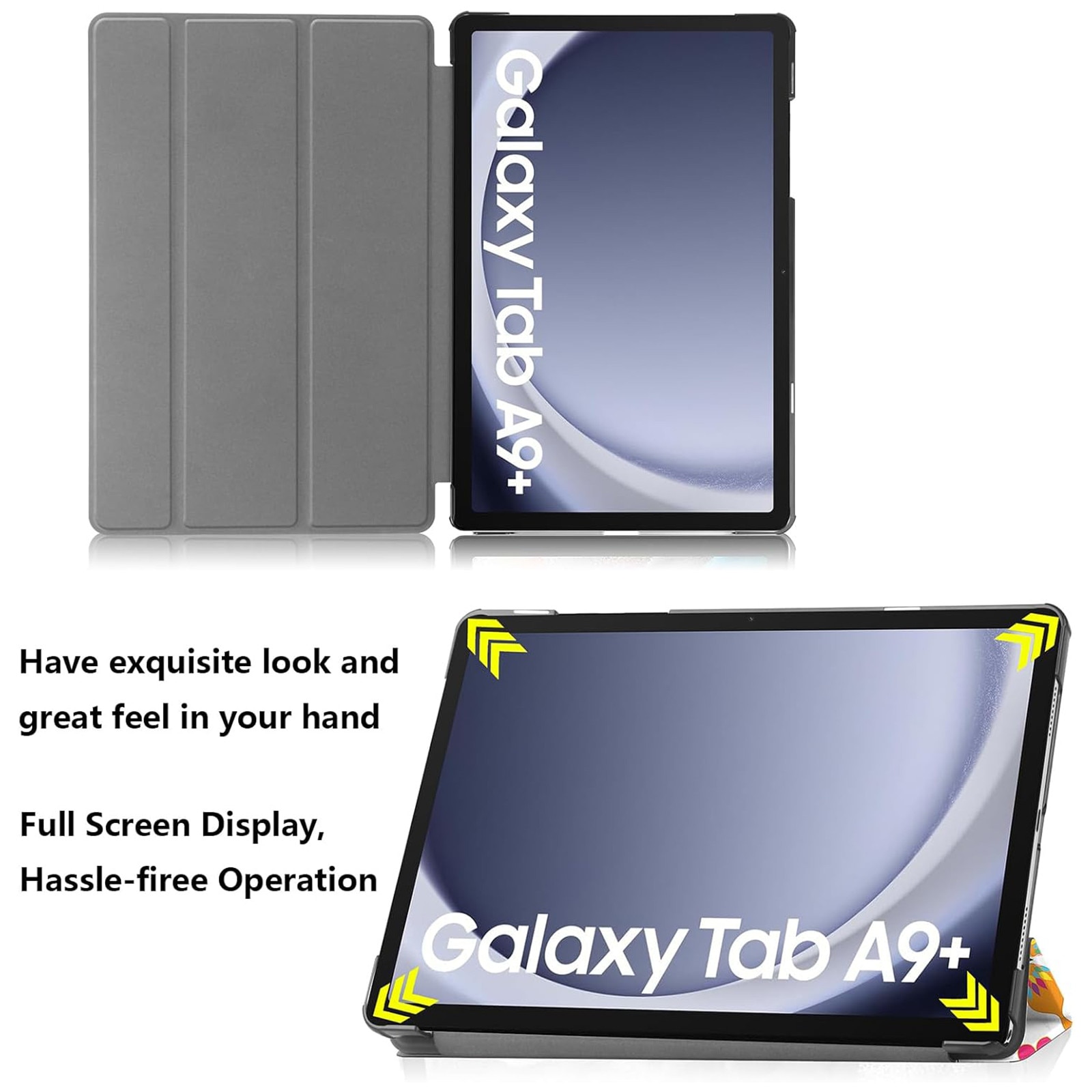 Husa protectie tableta, AYSTOAYS®, Compatibila cu Samsung Galaxy Tab A9 Plus 11", Fluture
