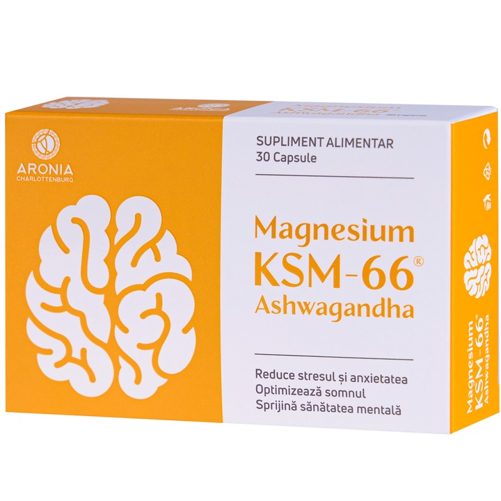 Magnesium + Ashwagandha KSM-66 — un duo natural care sustine calmul, somnul si sanatatea mintala
