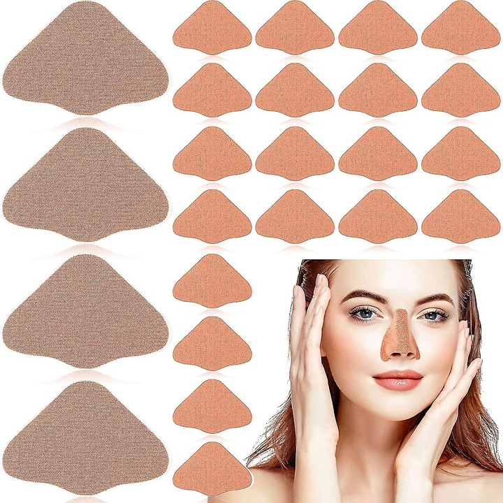 Set 24 Plasturi Protectie UV pentru Nas, Bej, 6x9cm