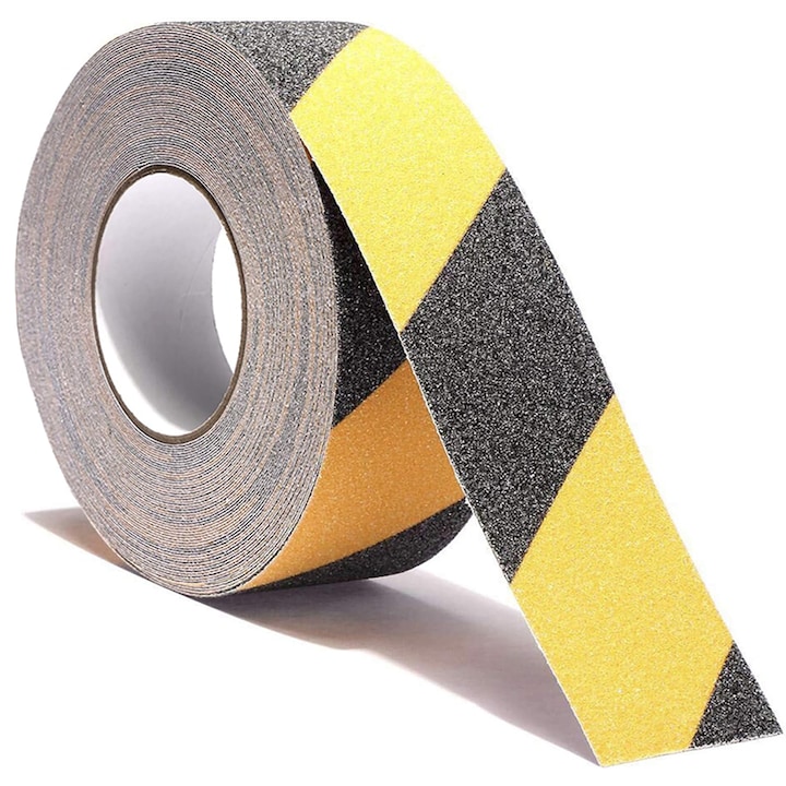 Csúszásgátló szalag, TREXORA, 5cm x 5m, csúszásmentes, fekete-sárga