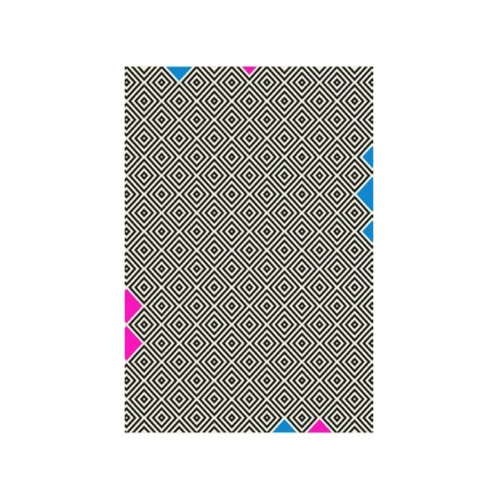 Covor, Elsimone, Moon, 160 x 230 cm, Multicolor, Poliester, Rezistent La Intemperii, Greutate 1.5 kg, Tesatura Plata, Cu Fir