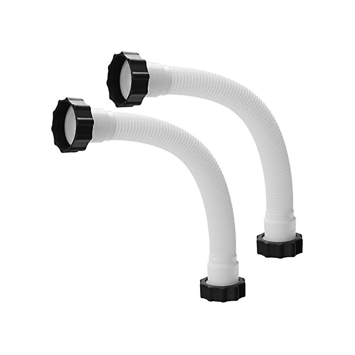 Set 2 furtunuri pompa filtru nisip, 40cm, alb, plastic