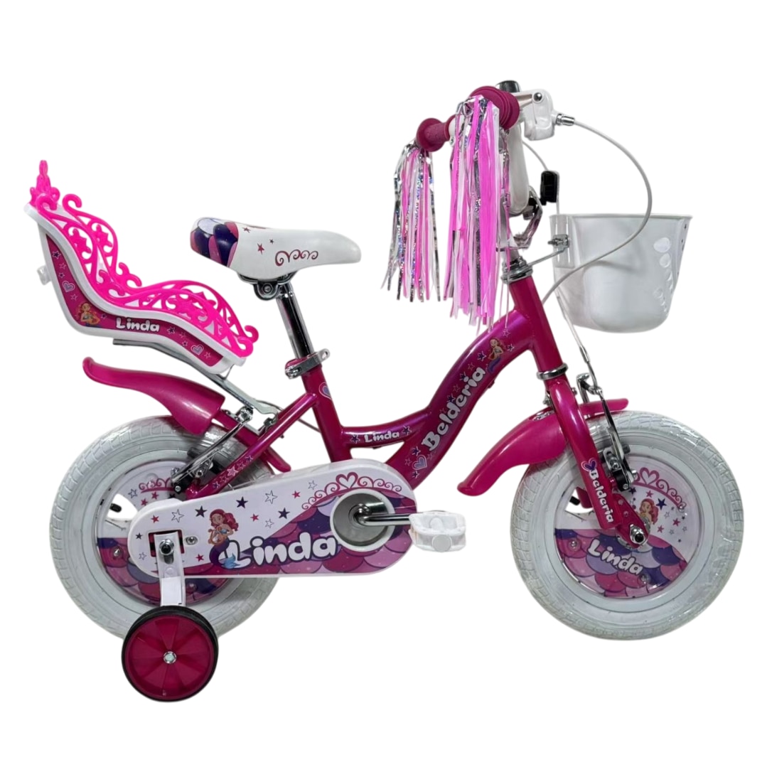 Roata Roz Bicicleta copii Belderia Linda, culoare roz, roata 12