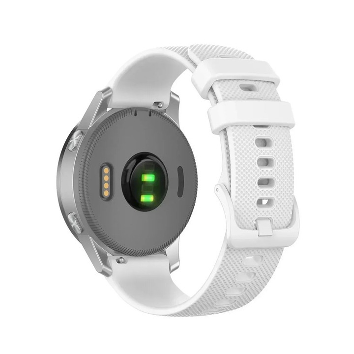 Óraszíj Garmin Vivoactive 5 3 Venu 2 SQ Vivoactive 4 4S Forerunner 645 245m-hez, szilikon óraszíj-kiegészítők, 18 mm, fehér
