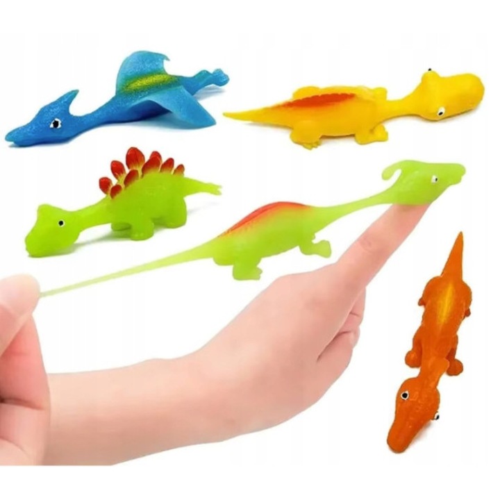 Dinoszaurusz gél lövöldözős játékkészlet gyerekeknek, 5 darabos