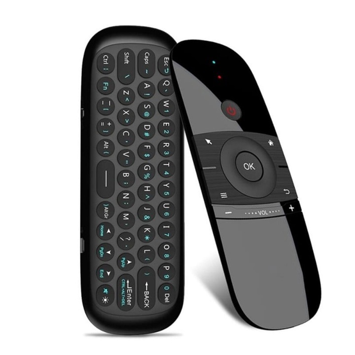 Дистанционно управление Airmouse Techstar® W1 4в1, безжично, дистанционно управление, клавиатура, контролер, мишка. Идеален за SmartTV, PC, TV Box