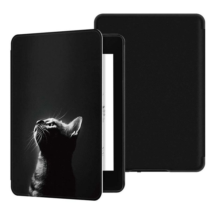 Etui grafic Smart Case pentru Kindle Paperwhite 1/2/3, protectie eficienta, inchidere magnetica